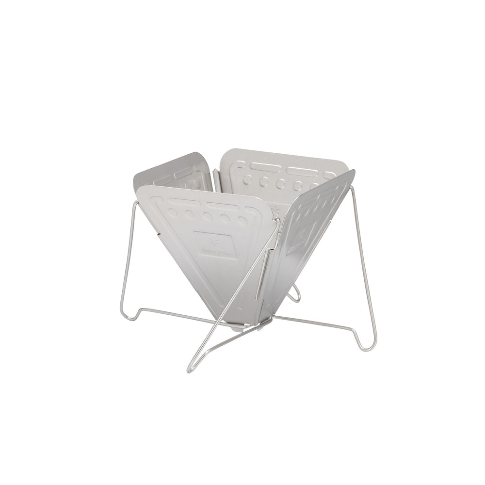 Snow Peak pour-over collapsible coffee drip folded for compact travel.