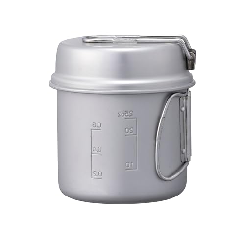 Snow Peak Trek 900 Cookset showing fold-flat handles for compact backpack storage