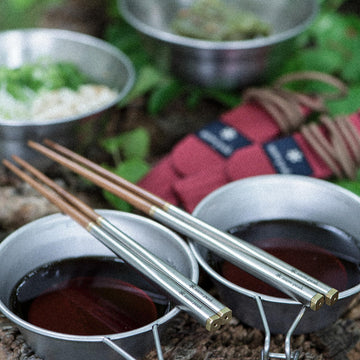 Snow Peak Wabuki chopsticks easy to clean after meals.
