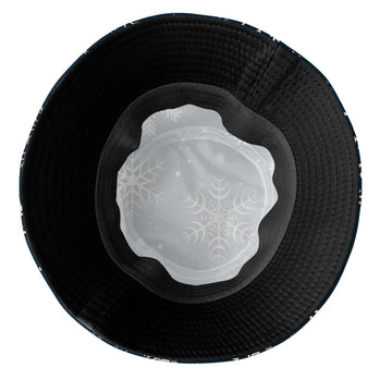 Beach-ready snowflake bucket hat in travel setting