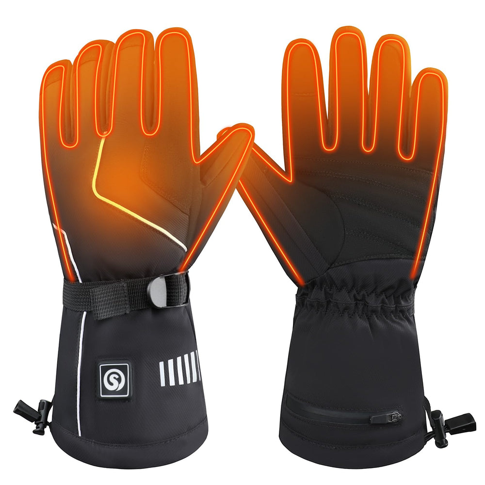 SNOWYES heated gloves top view showing sleek design for all-day warmth