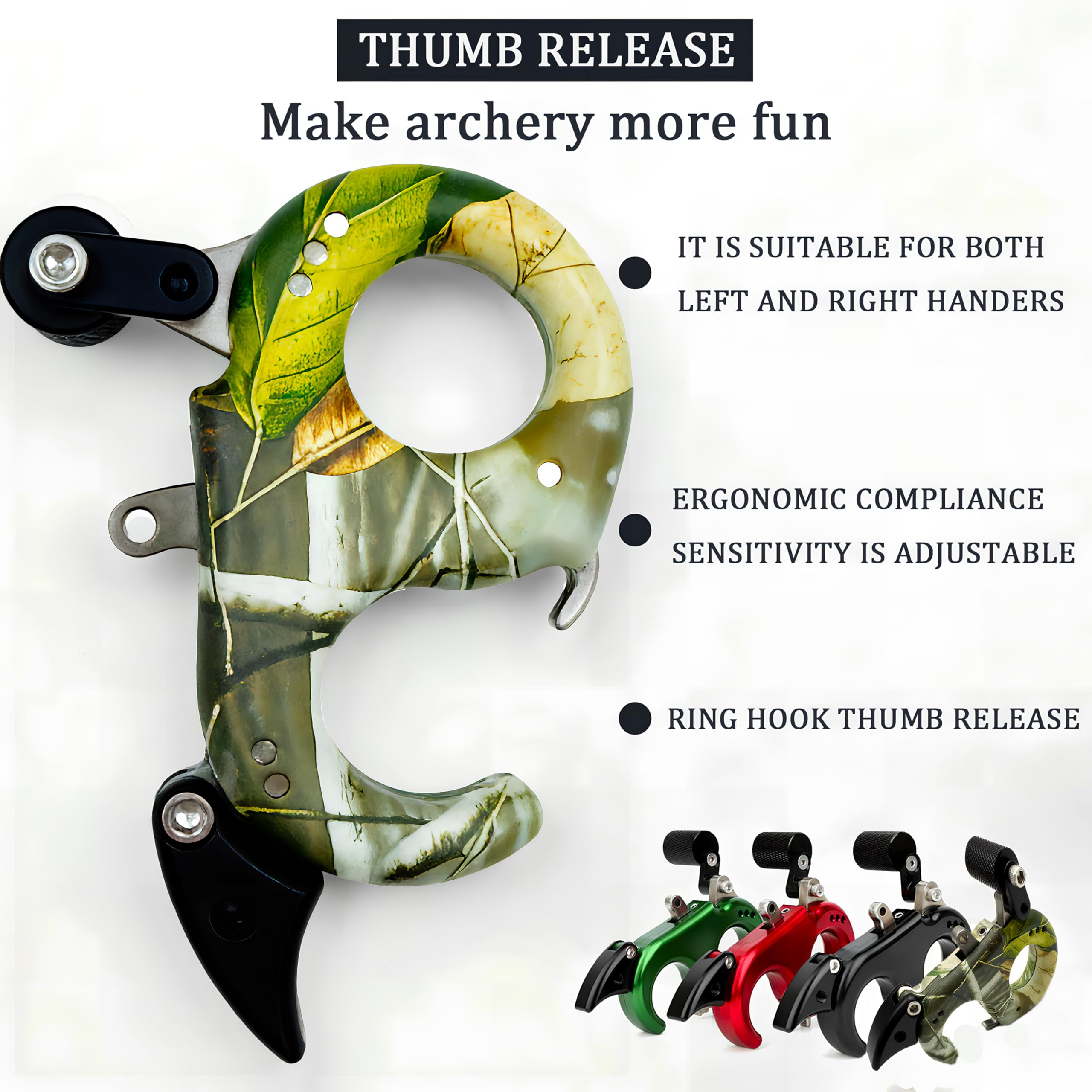sntxmy bow release 2-3-4 finger configuration for personalized fit