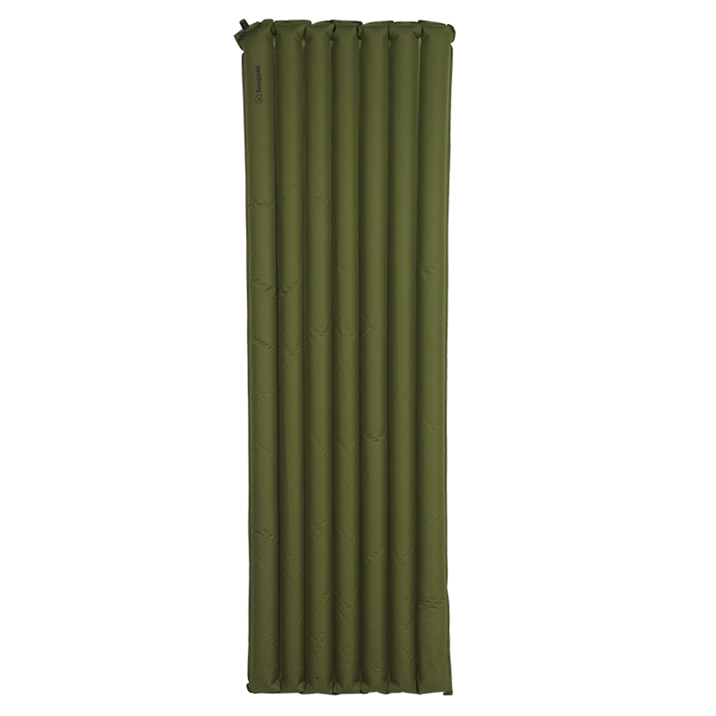 Basecamp Ops Air Mat features a non-slip peach brushed polyester bottom for stability.