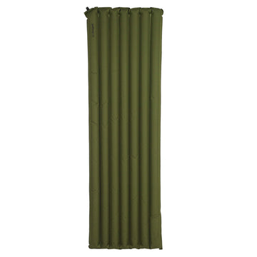 Basecamp Ops Air Mat features a non-slip peach brushed polyester bottom for stability.
