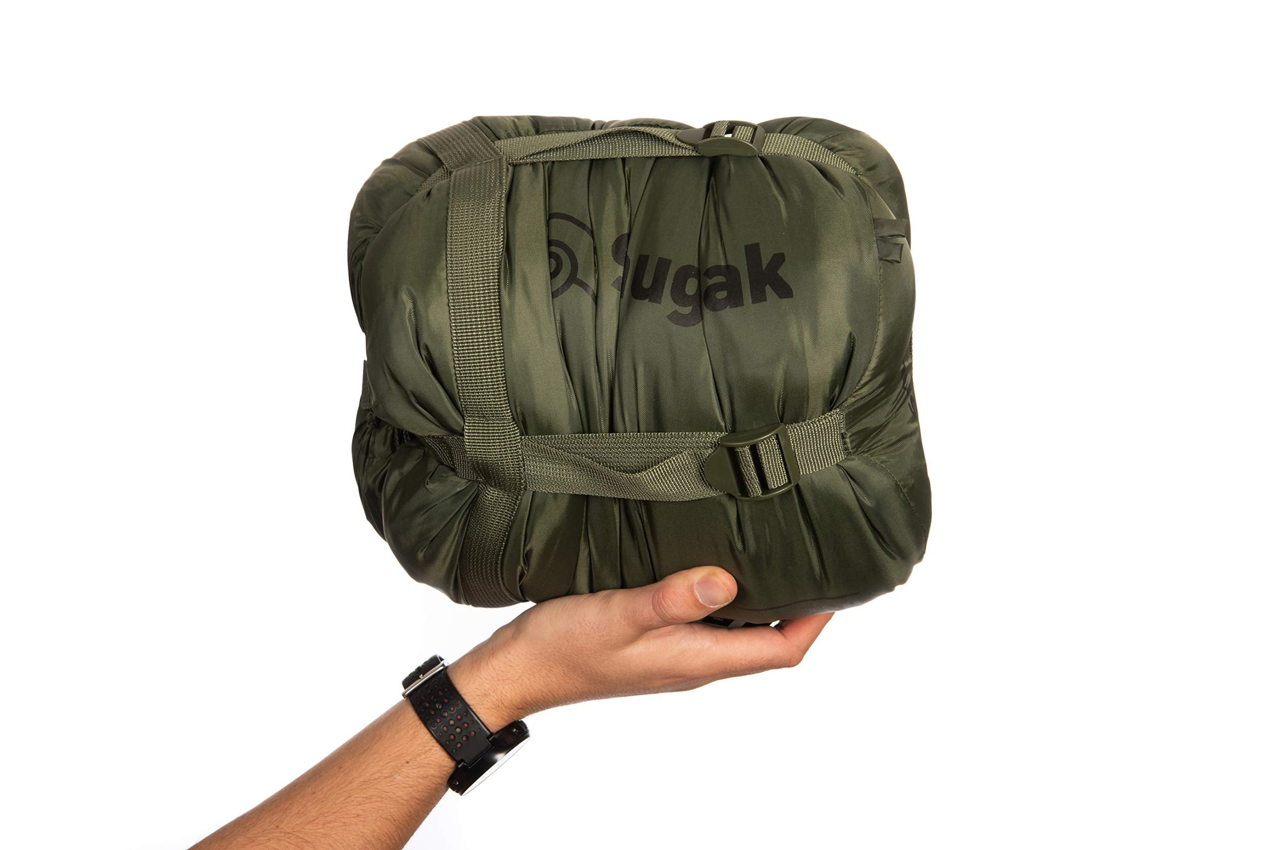 Snugpak compression stuff sack demonstrates compact packing for travel
