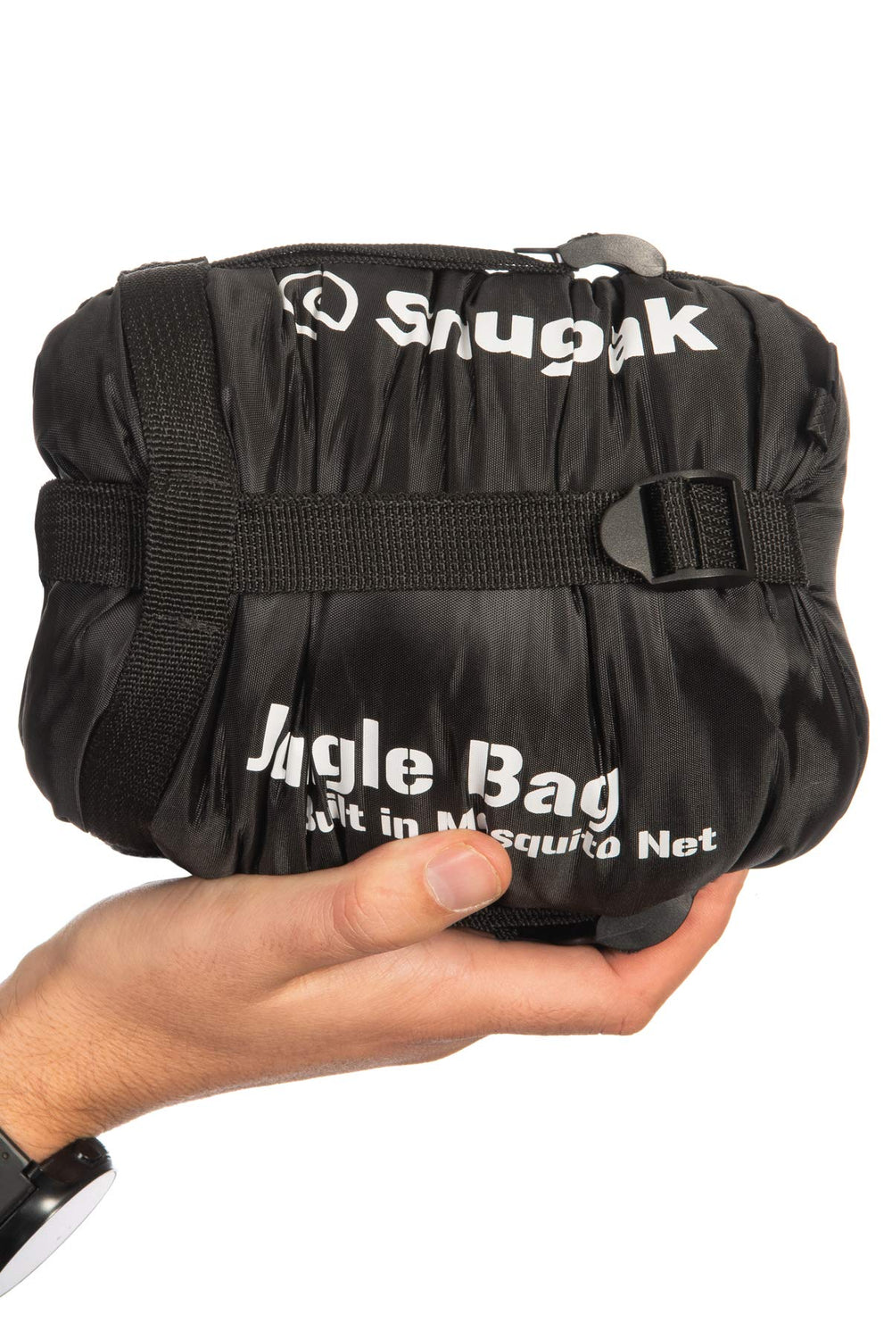 Snugpak Jungle Bag camping use shows lightweight, easy travel and quick setup.
