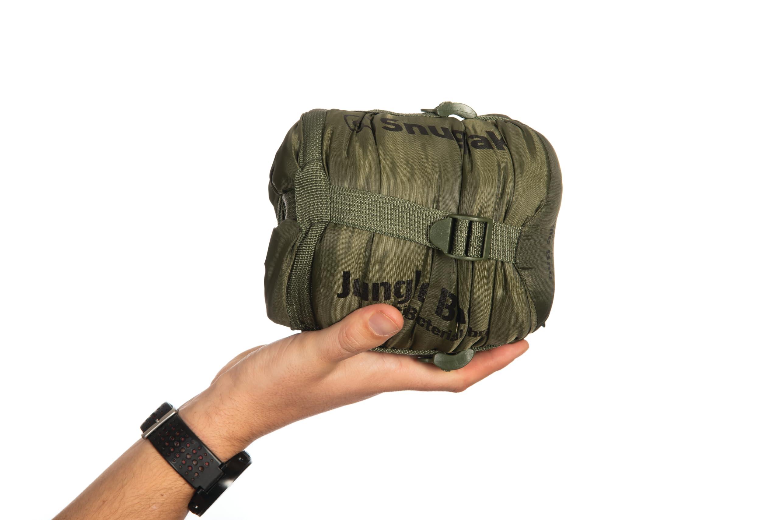 Snugpak Jungle Bag packable-compact image emphasizes a small footprint for travel.