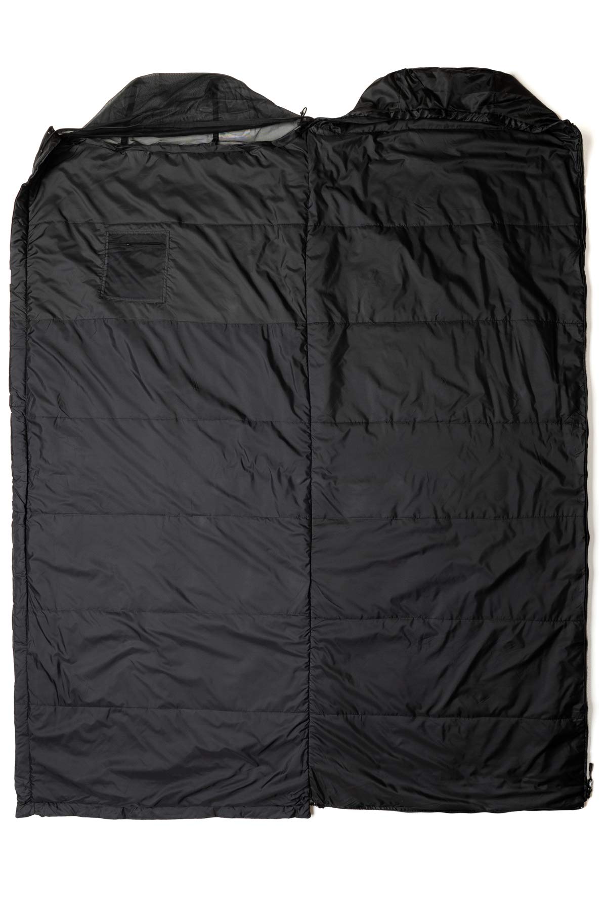 Snugpak Jungle Bag two-person joined for a shared camping setup.