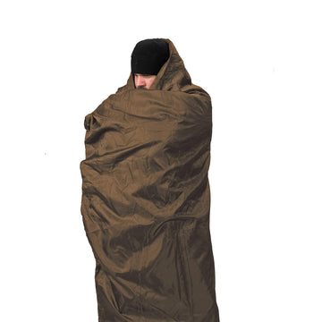 Snugpak Jungle Blanket shows 76x64 inch size.