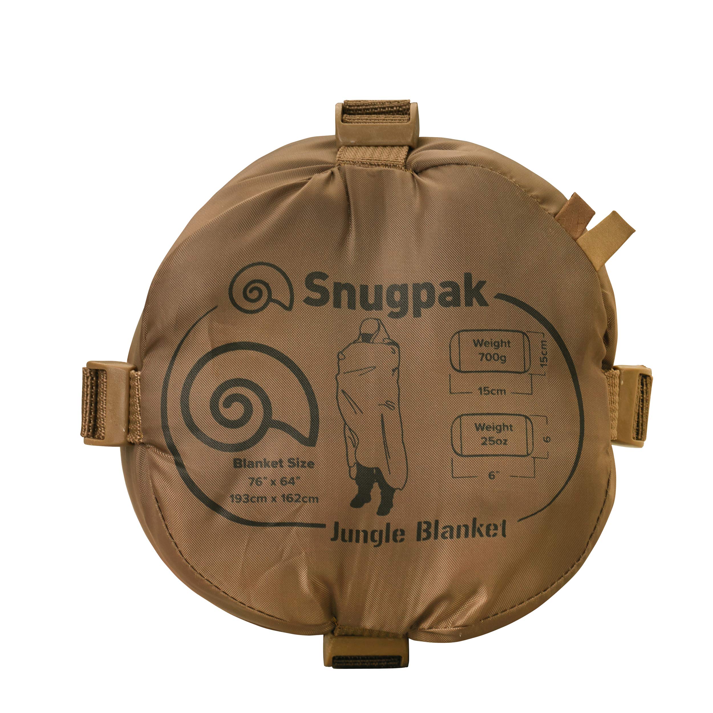 Snugpak Jungle Blanket spread to shield from wind.