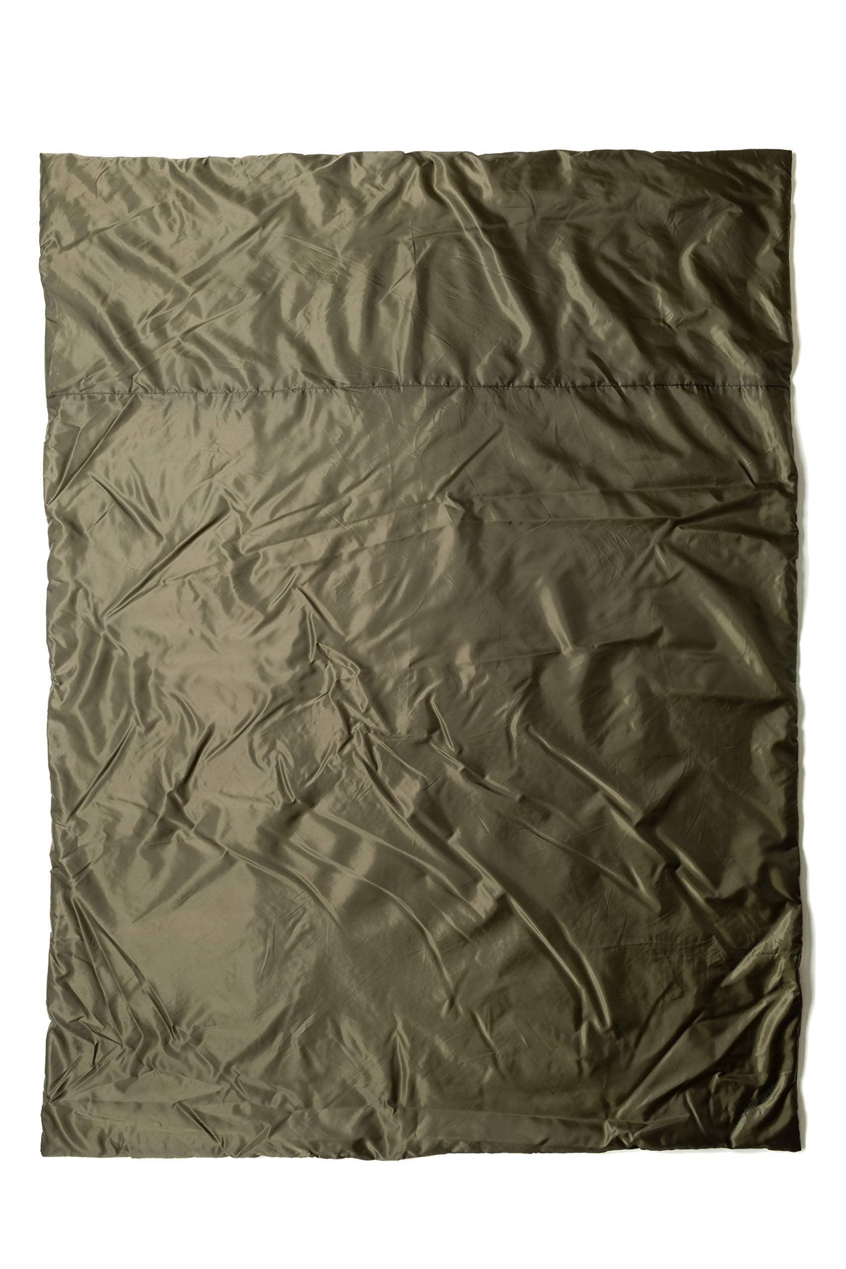 Snugpak Jungle Blanket XL folded for compact storage, ready for quick warmth on outdoor trips.