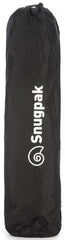 Snugpak Scorpion 3 footprint with corner webbing straps secured by Y stakes for a secure setup.