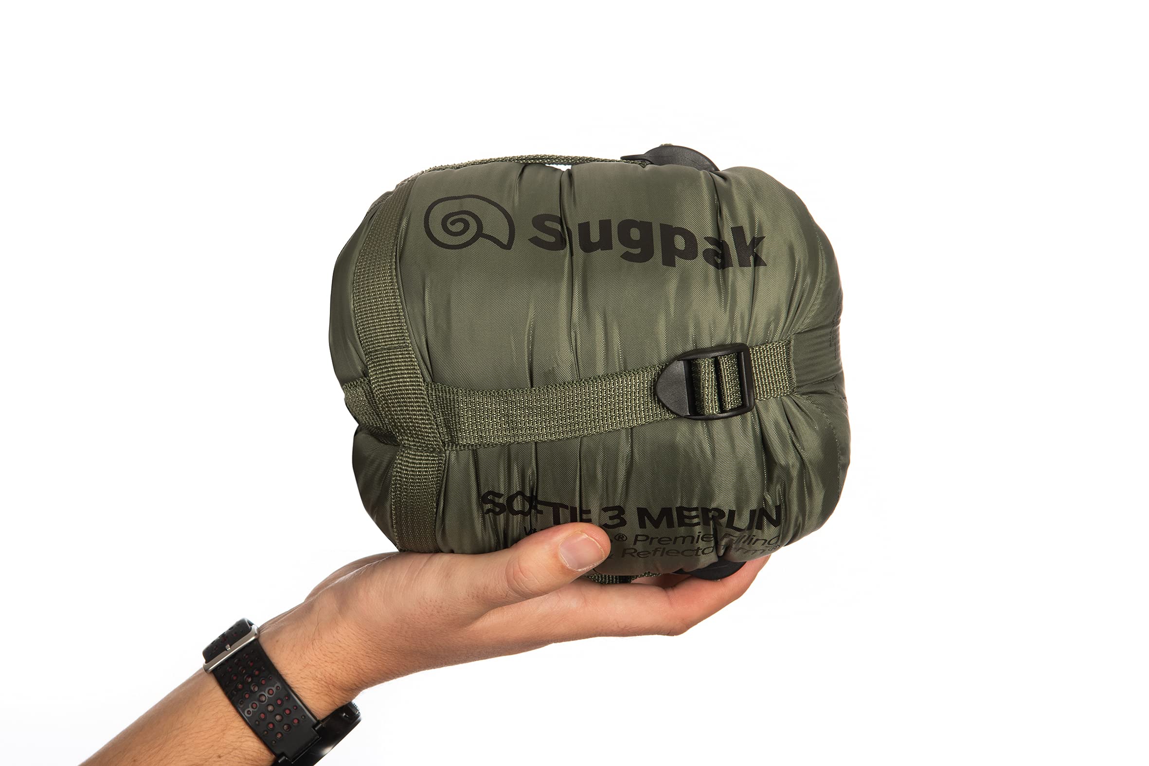 Snugpak Softie 3 Merlin Sleeping Bag Olive zipper detail highlights easy temperature control