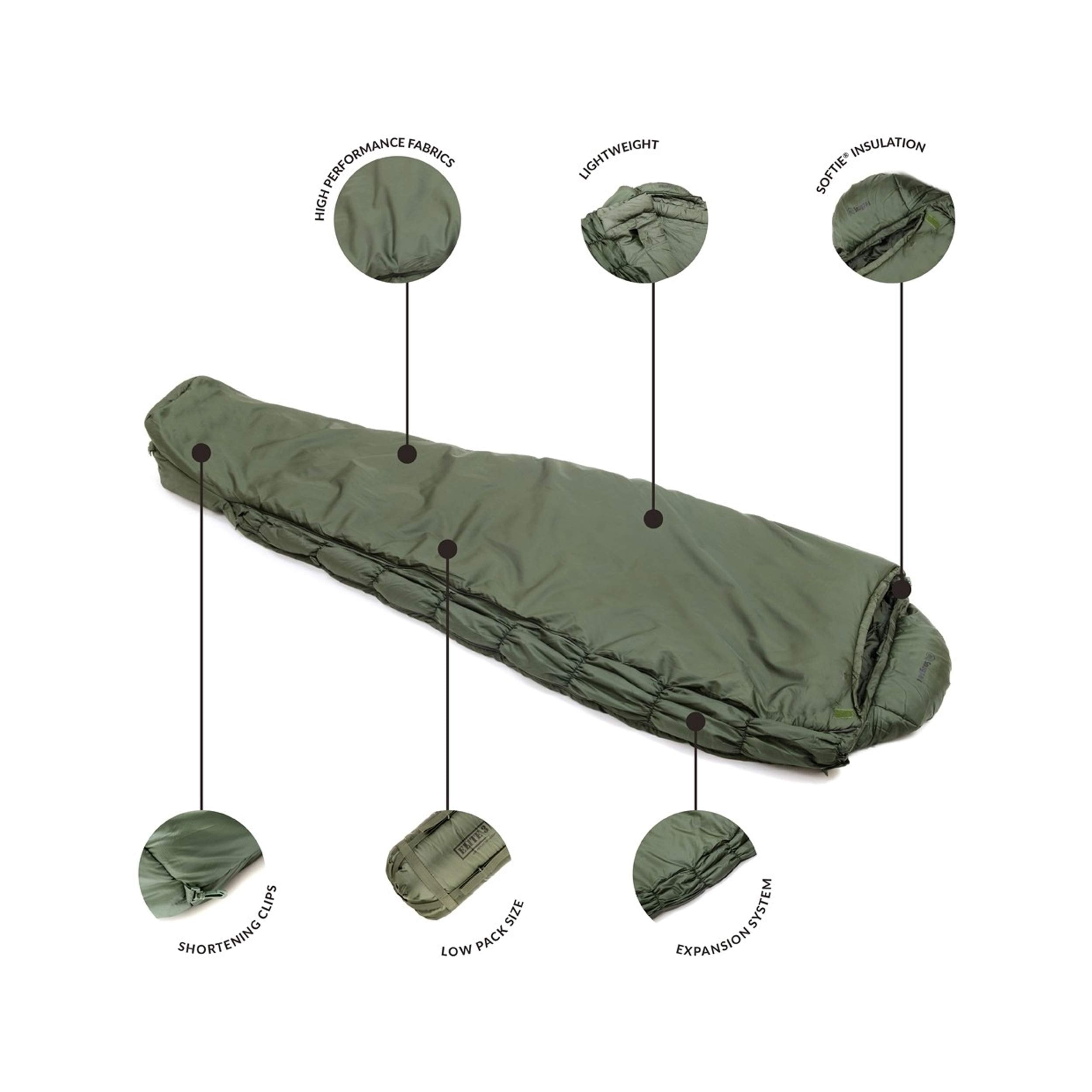 Snugpak Softie Elite 1 Softie insulation delivers lightweight warmth.