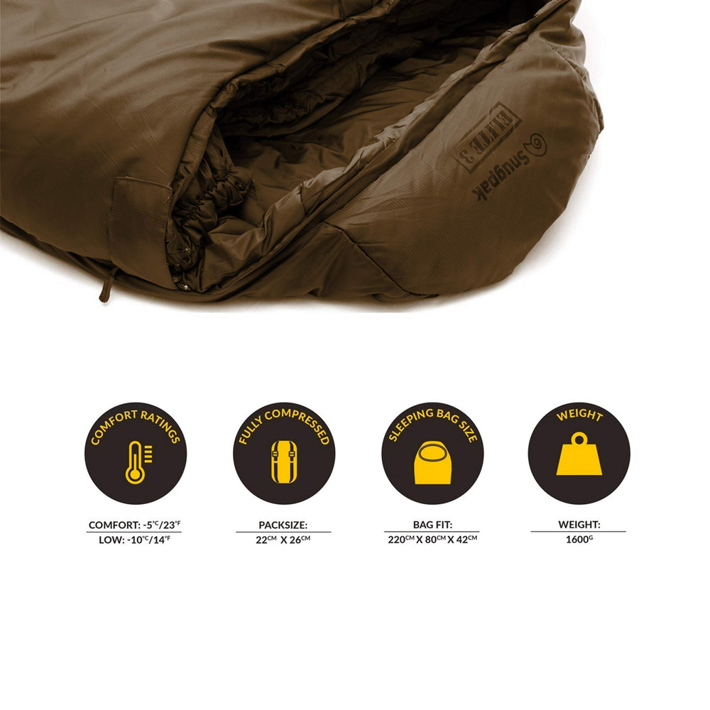 Snugpak Softie Elite 3 Paratex fabric windproof and water-repellent