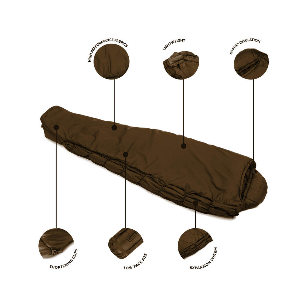 Two-way zip feature on Snugpak Softie Elite 5 WGTE enhances venting and flexibility