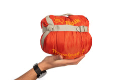 Snugpak Travelpak 2 compressed bundle shows ultra-compact packing for travel