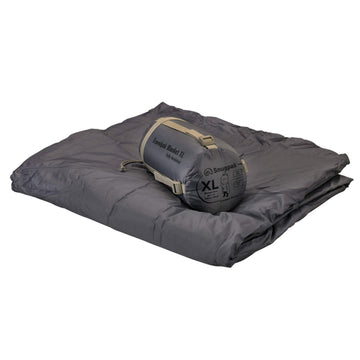 Snugpak Travelpak Blanket in compression sack for ultralight travel.