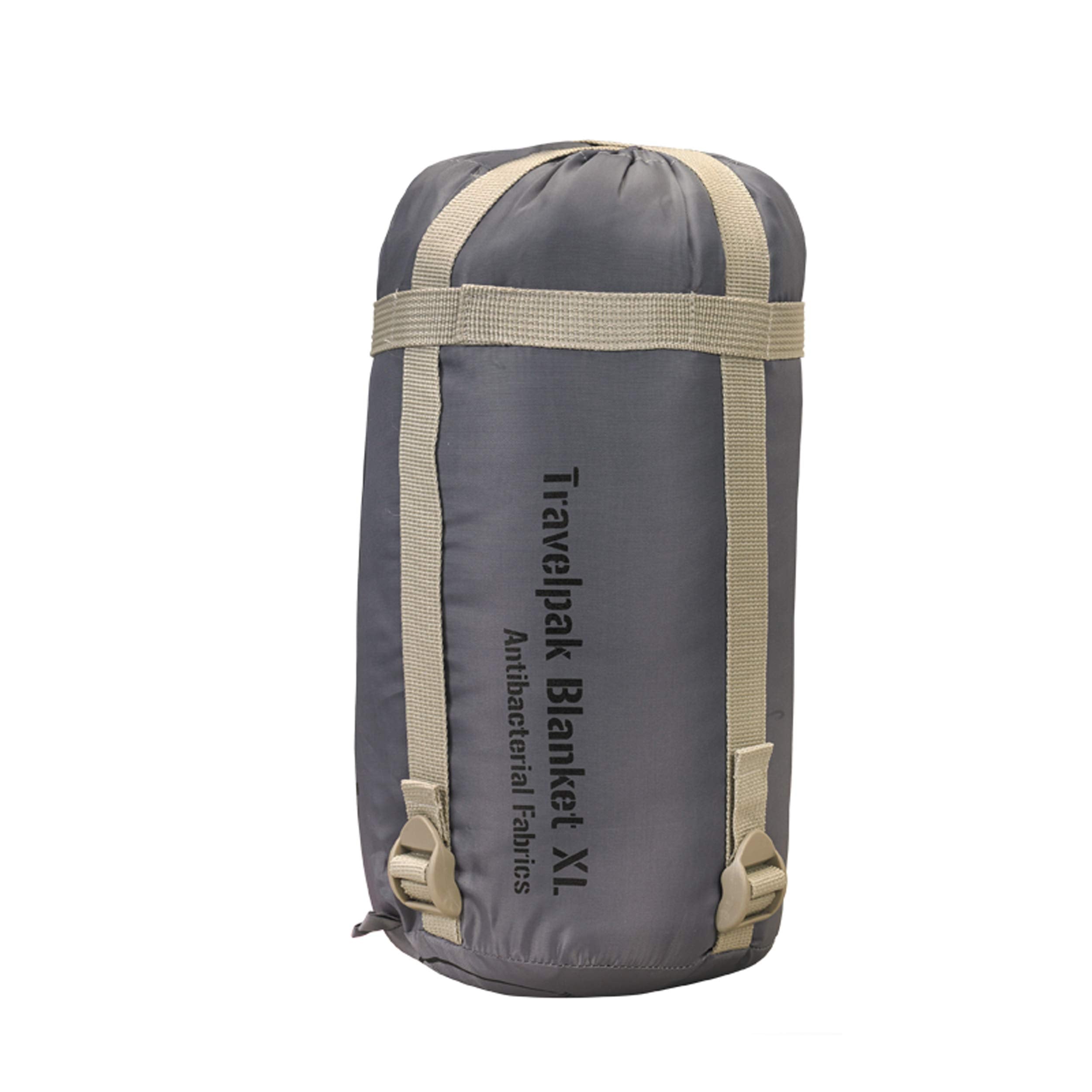 Snugpak Travelpak Blanket with hex ripstop fabric for durability.