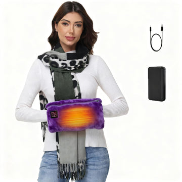 SNZ graphene handwarmer front view showing rapid heat in seconds