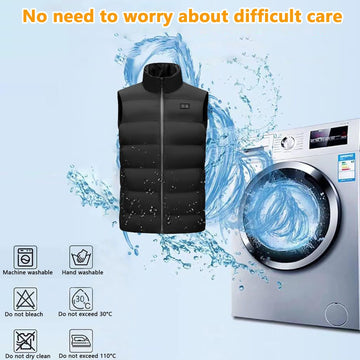 SNZ vest shown being washed after removing electronics