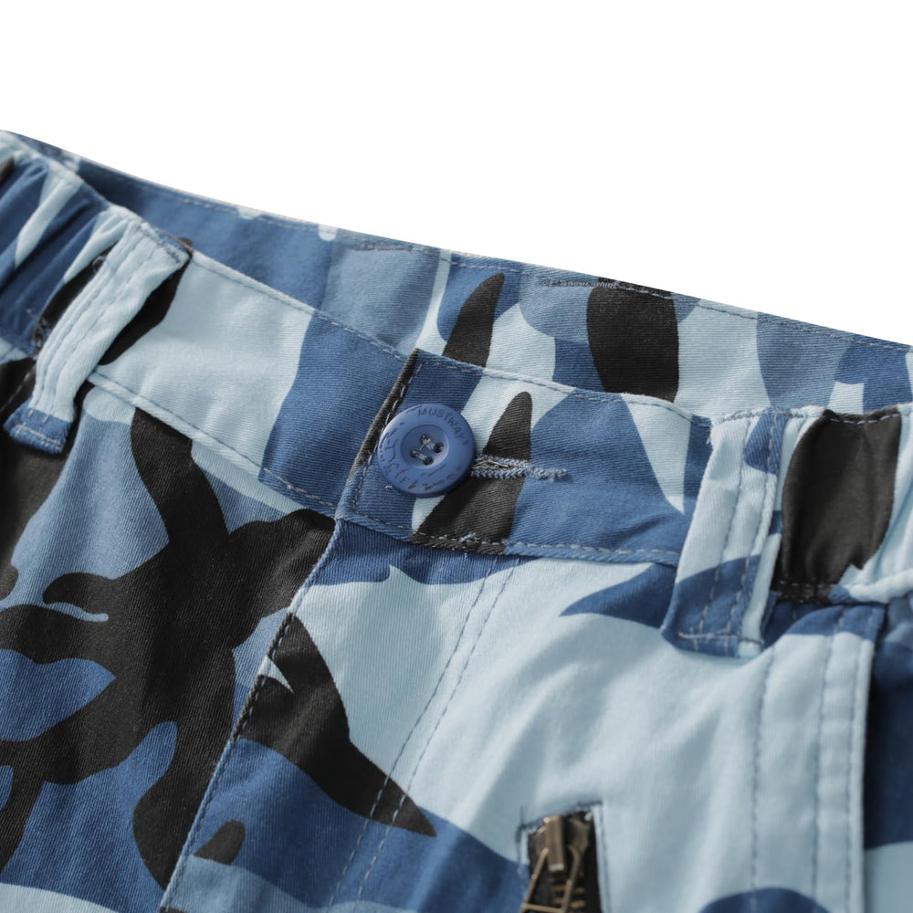 Sobrisah Blue Black Camo Pants urban outfit idea for dancing or volunteering days.