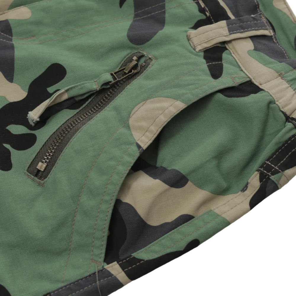 Sobrisah blue camo pants back pocket detail for secure storage