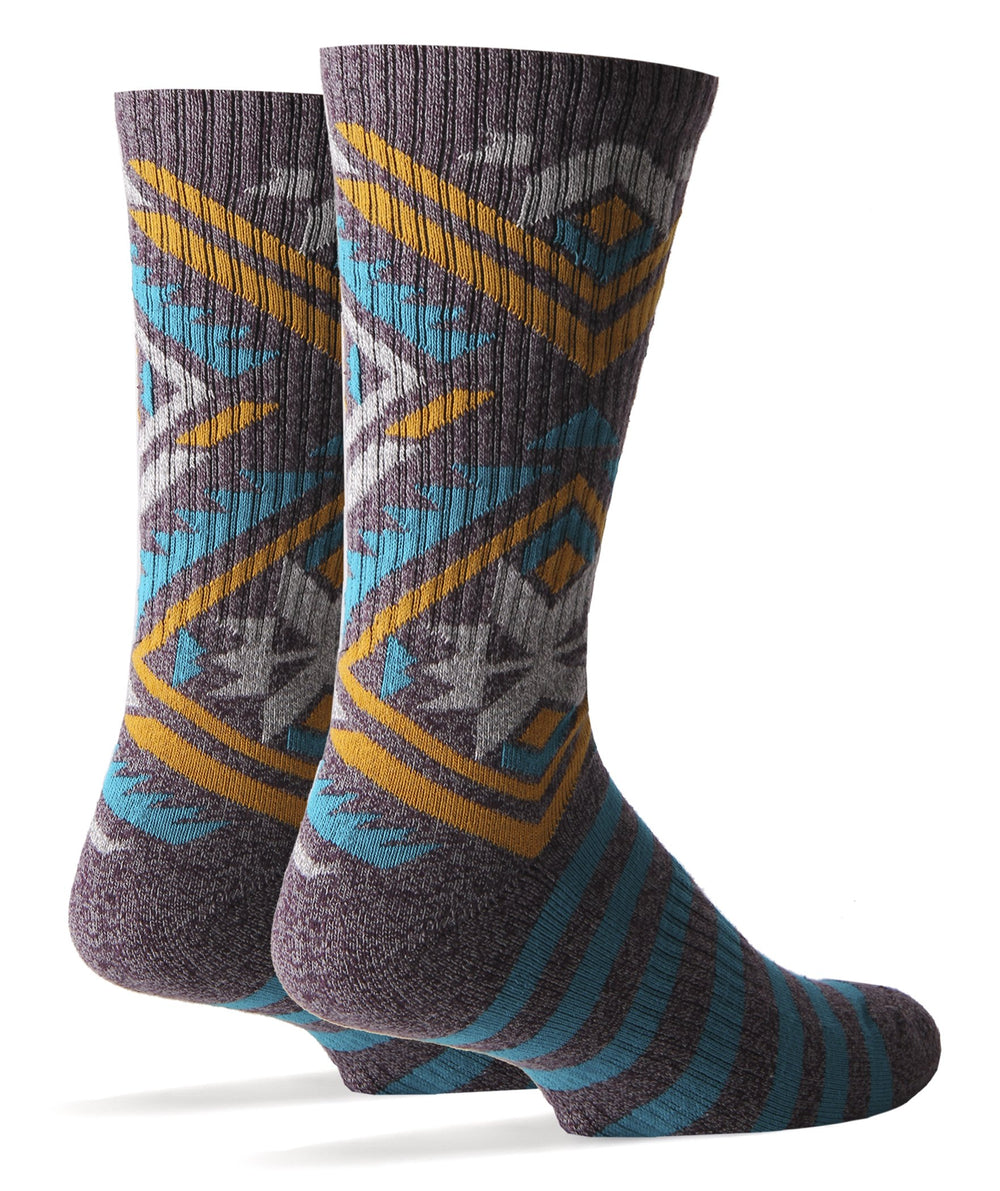 Sock It Up Blue Peak athletic crew on foot showing cushioned sole for impact support.
