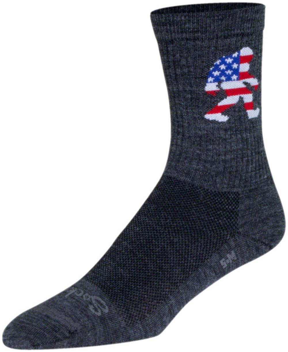 SockGuy Big Foot Wool Socks with a 6-inch cuff provide secure ankle coverage.