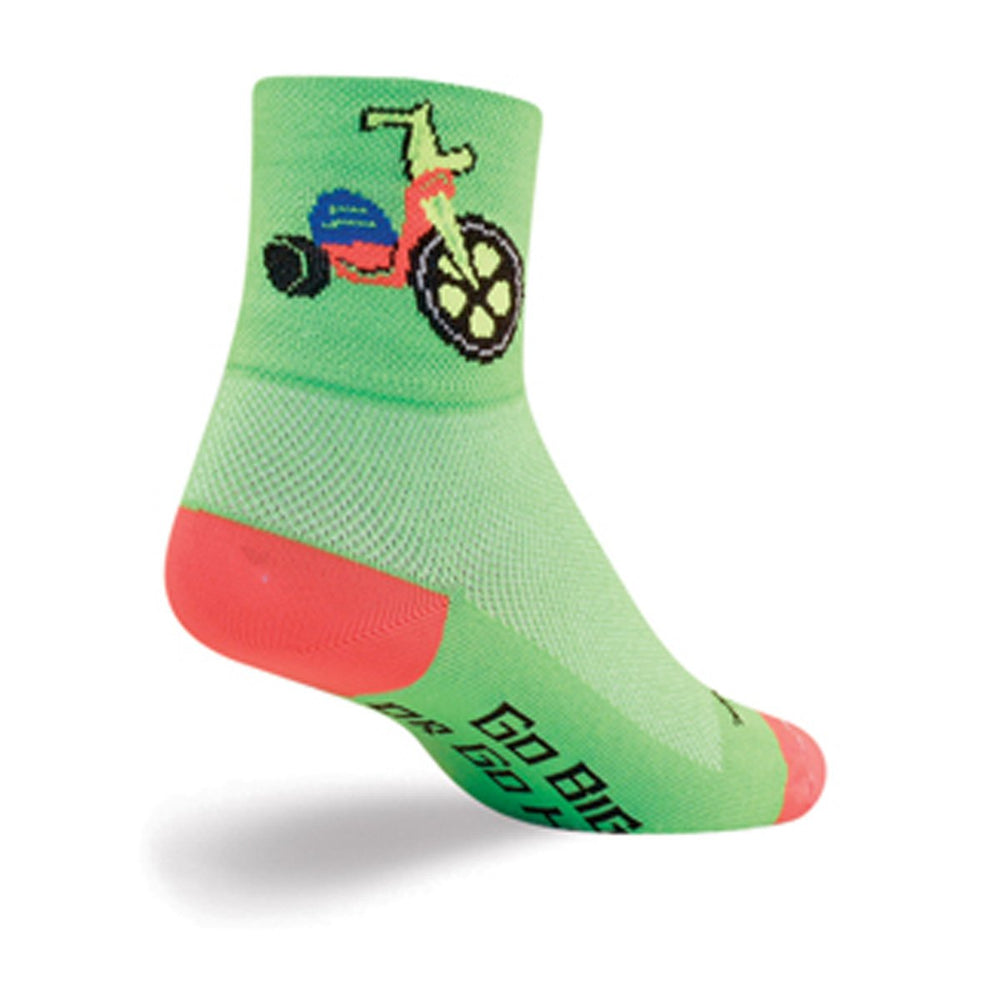 SockGuy Classic Socks 3-inch cuff on foot with breathable mesh for all-day comfort