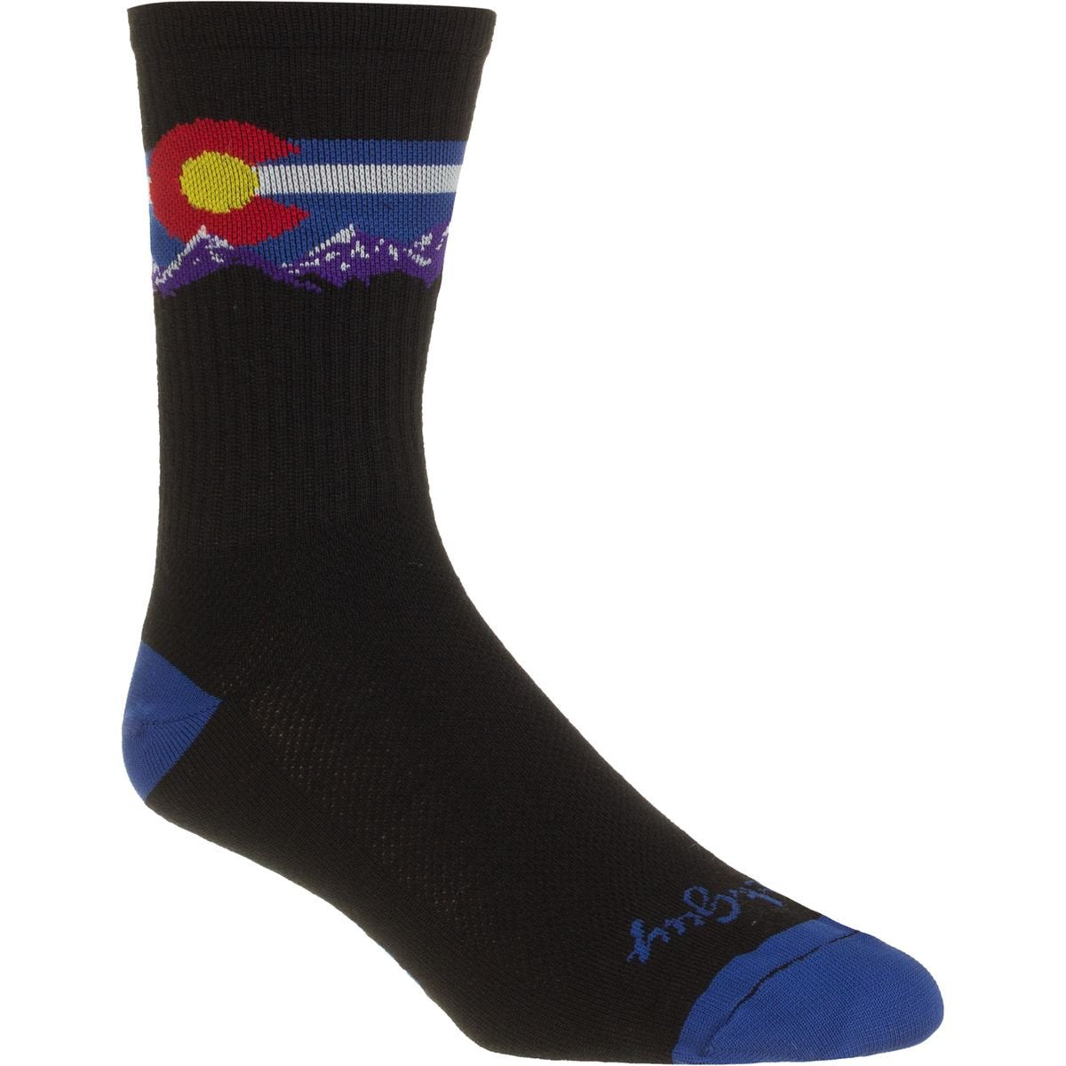 SockGuy Colorado Mountain Crew Cuff Socks 6-Inch, ideal for biking and hiking comfort