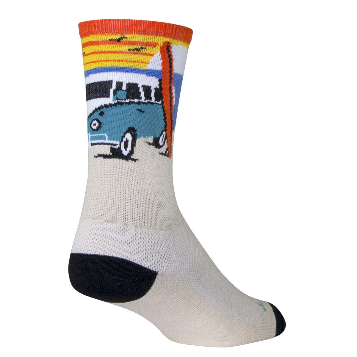 SockGuy Daze sock in one color for all-day comfort during cycling and daily wear.