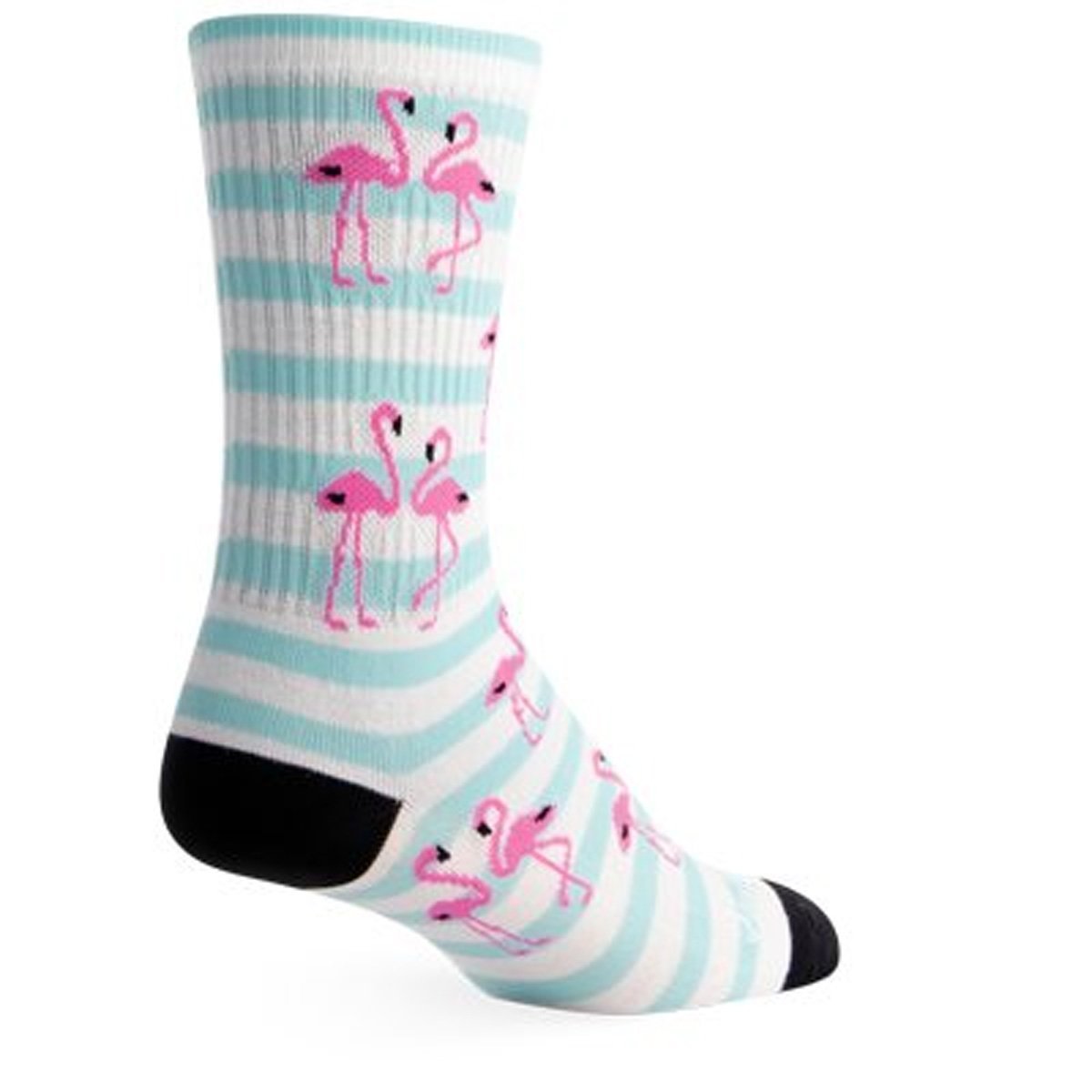 SockGuy Flamingo crew cuff socks 6-inch for all-day comfort and stretch.