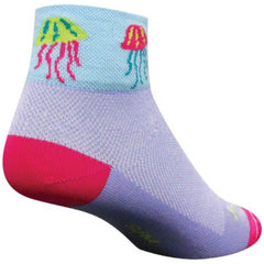 SockGuy Jellyfish 2-inch cuff socks provide breathable comfort for cycling, hiking, or daily wear.