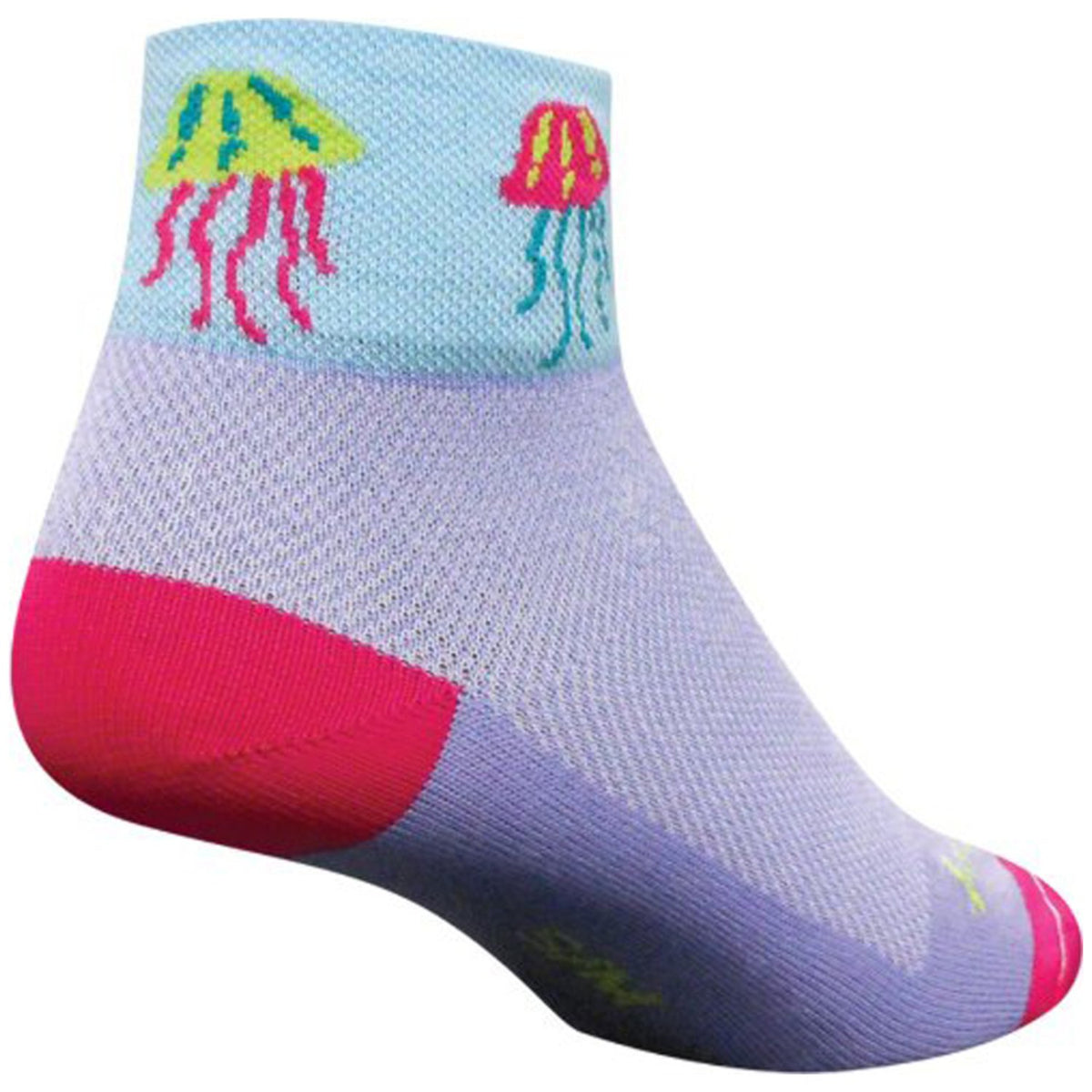 SockGuy Jellyfish 2-inch cuff socks with stretch-to-fit design for all-day comfort.