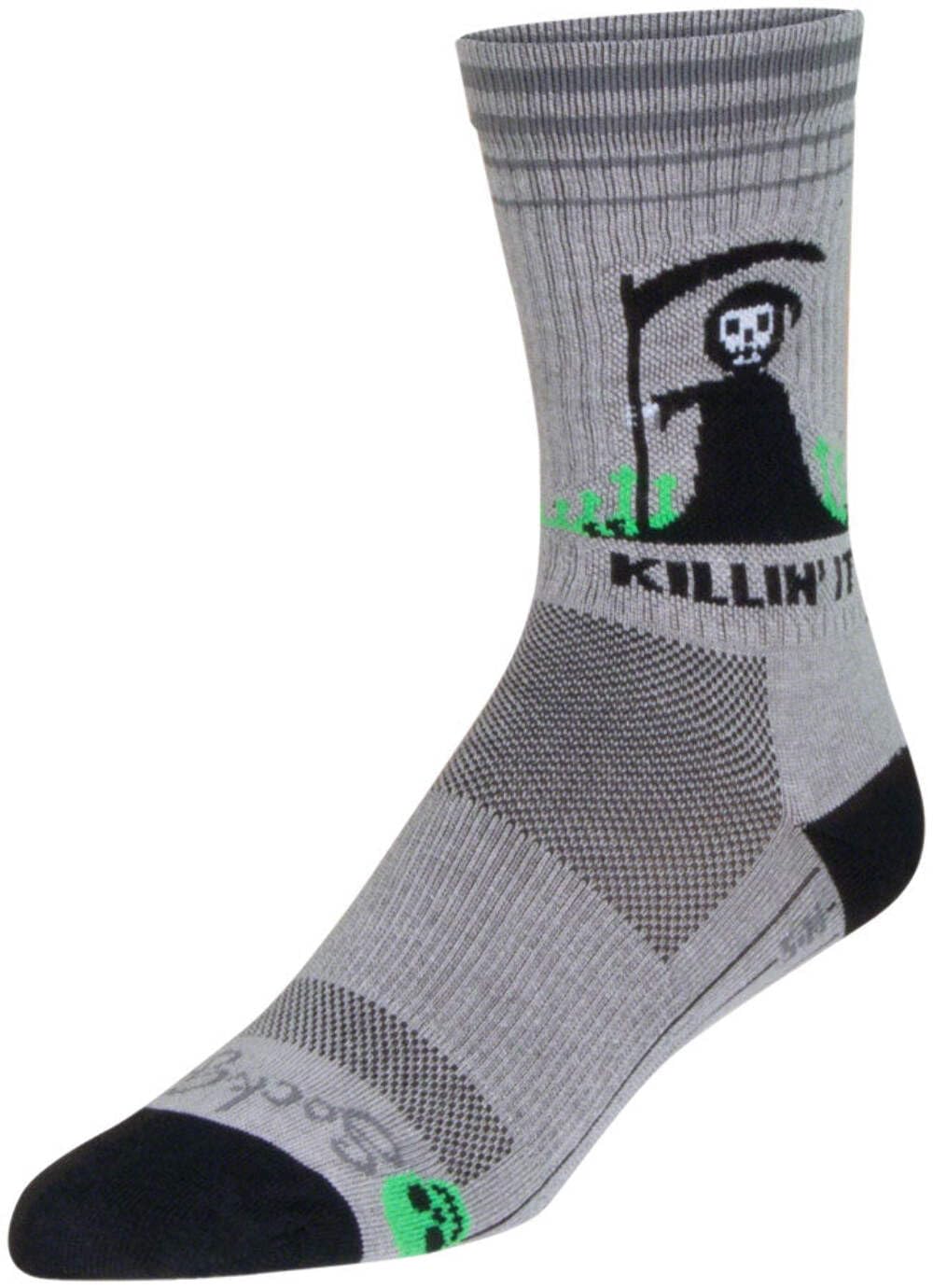 SockGuy Killin It Crew Sock unisex fit suitable for shared footwear.