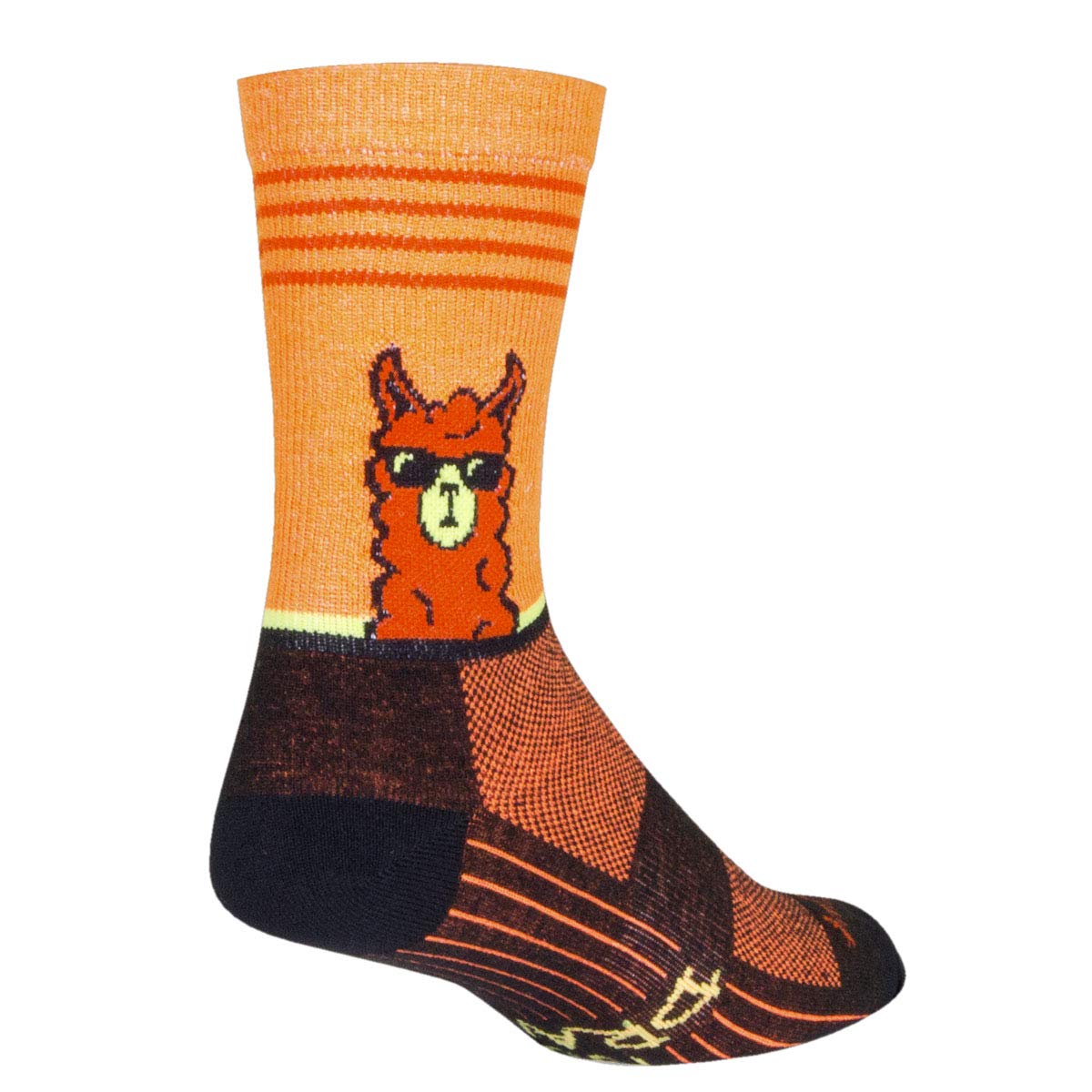 SockGuy No Drama Llama 6inch sock for cycling, with breathable comfort