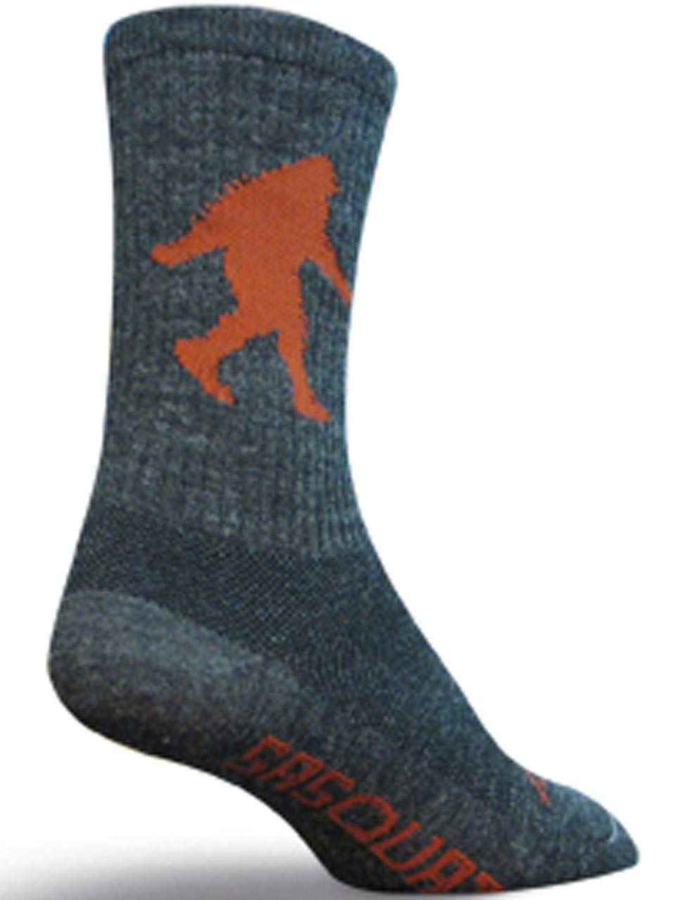 SockGuy Sasquatch 6in Wool Sock during a muddy ride showing stretch and breathability.
