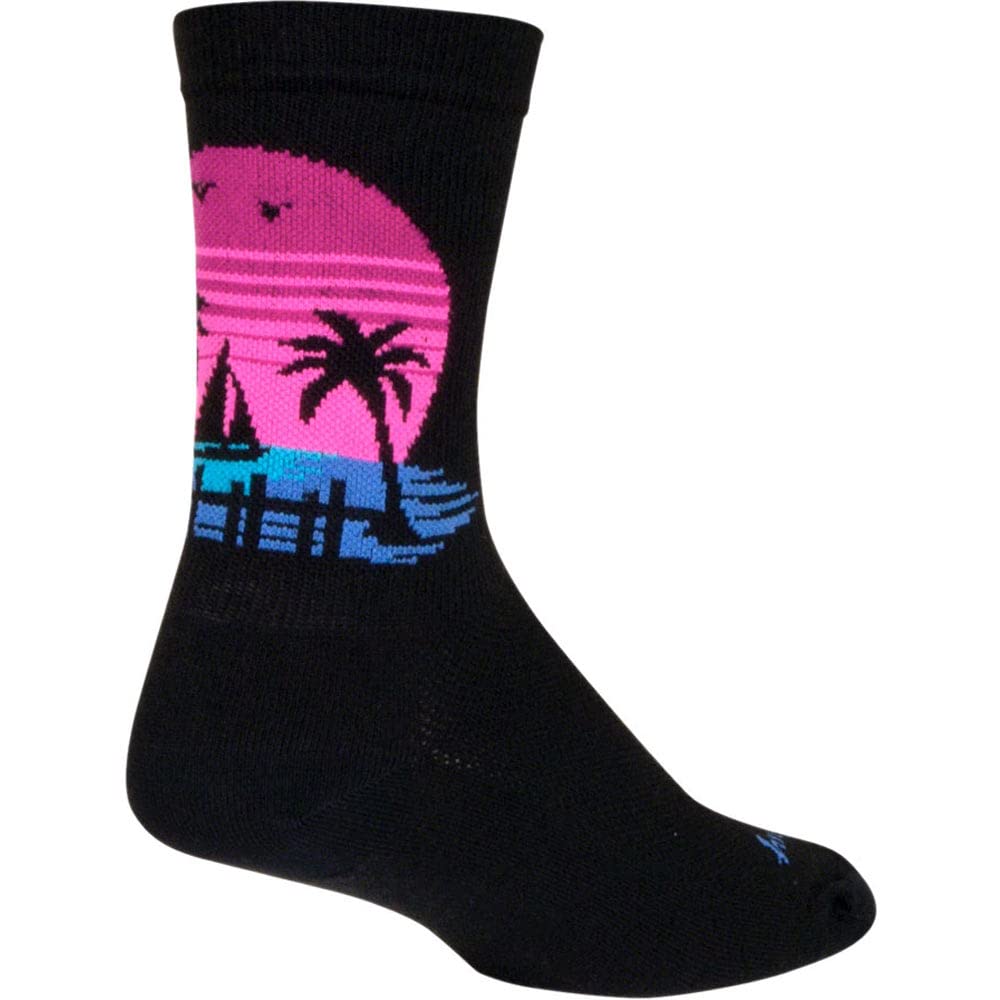 SockGuy Sunset Crew Sock with a 6-inch cuff for secure daily wear