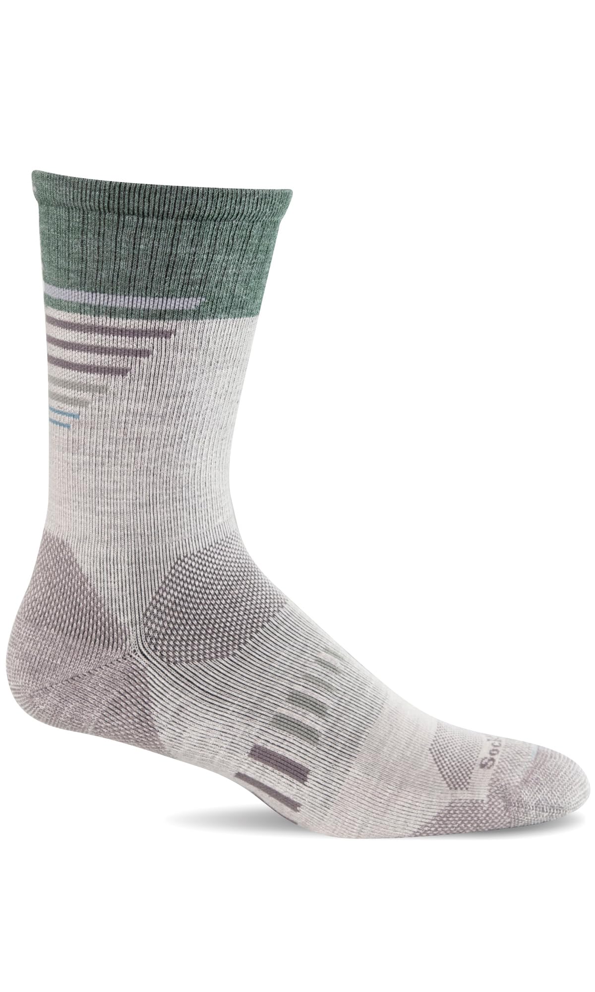 Sockwell Ascend II Crew natural compression sock for daily comfort and support.