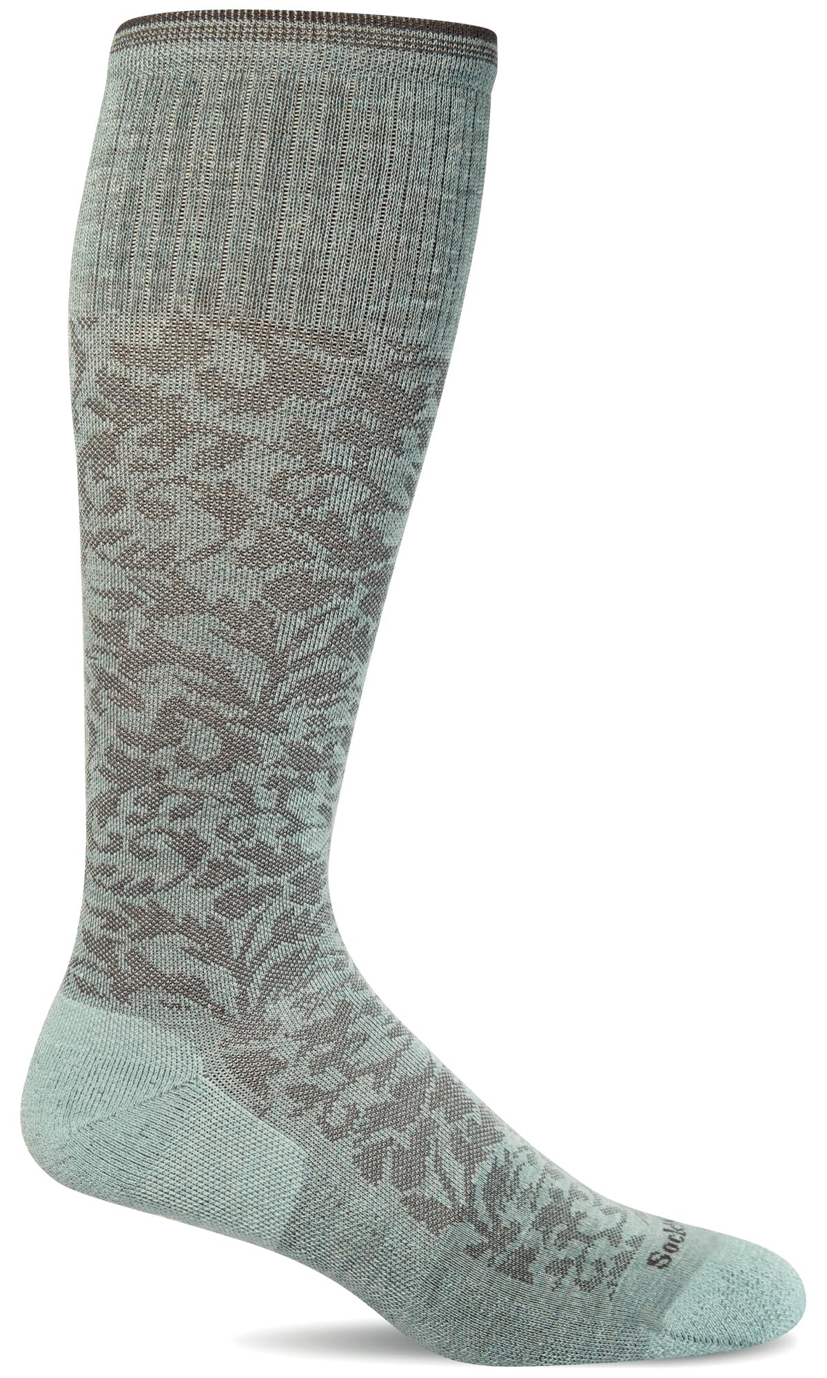 Sockwell Damask moderate compression Air knit sock for daylong travel comfort.