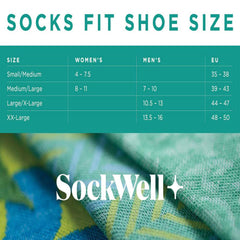 Sockwell Etched sock side view highlighting arch support and breathable merino blend.