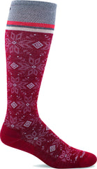 Sockwell Winterland Ruby moderate compression sock provides all-day comfort and warmth