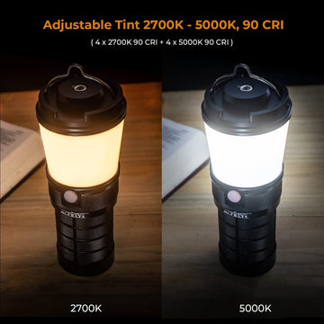 Sofirn LT1 warm white 2700K and neutral white 5000K tint options