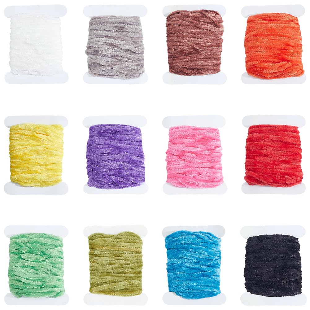 SOFPLATE 12-color fly tying chenille for DIY lures and jigs