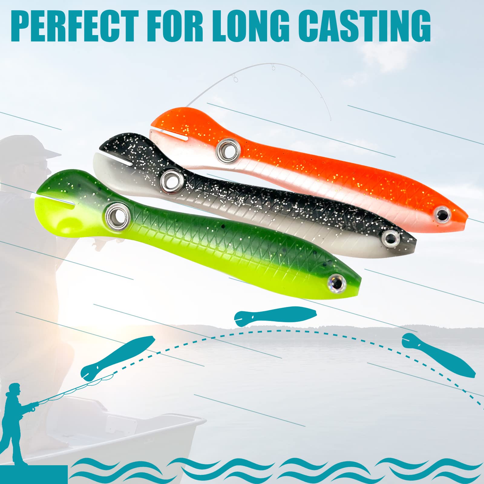 Lure demonstrates lifelike swimming action in water