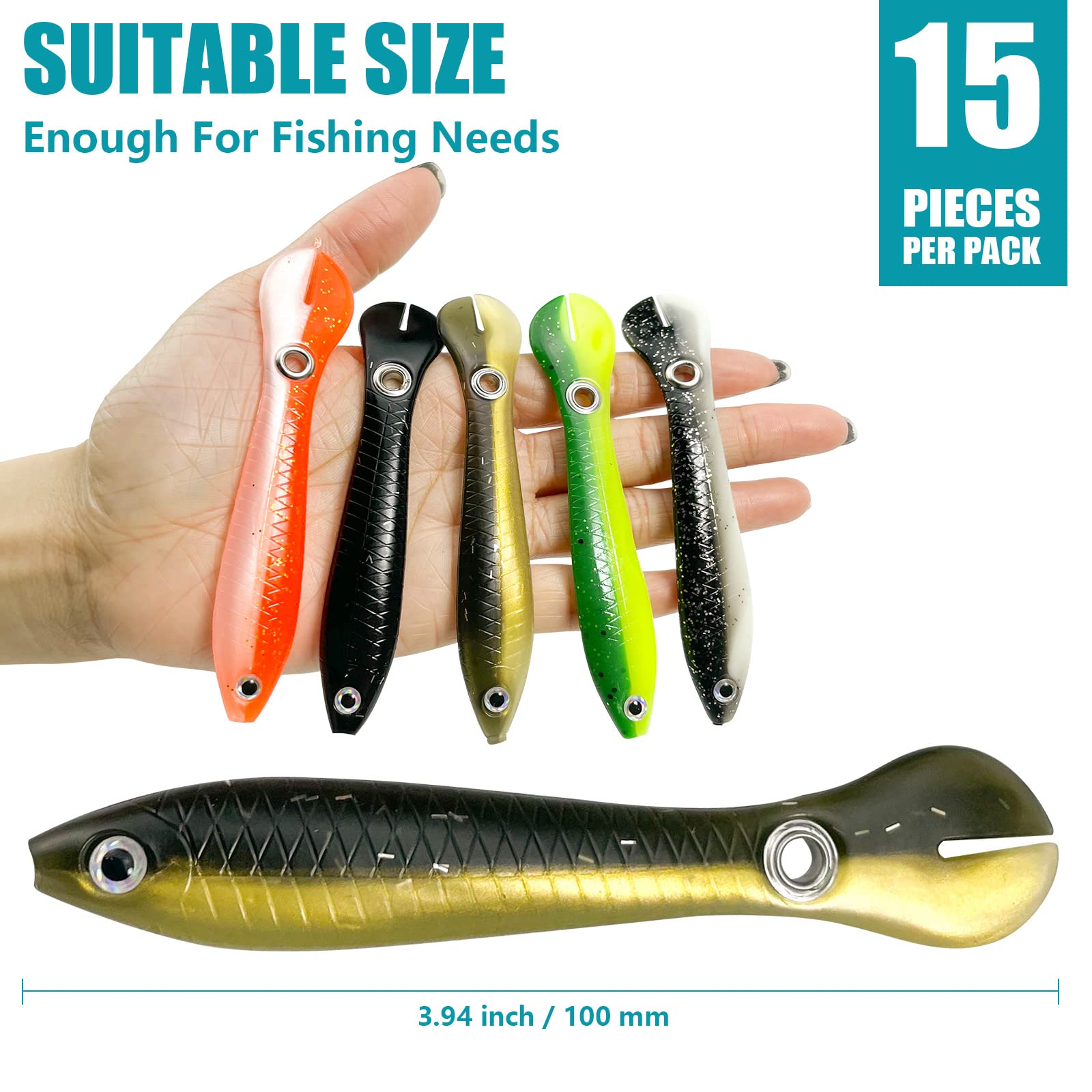 Angler casting with Soft Bionic Lure in freshwater