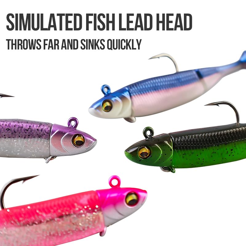 Product packaging and full set of six soft fishing lures
