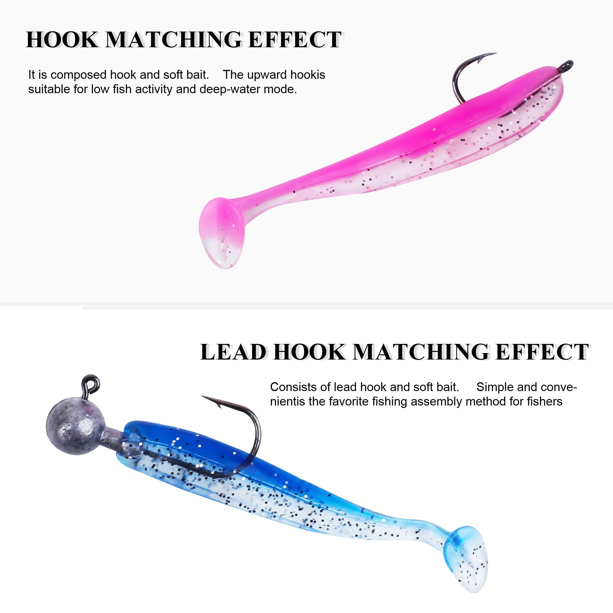 Durable soft plastic lures for bass, trout, walleye and crappie