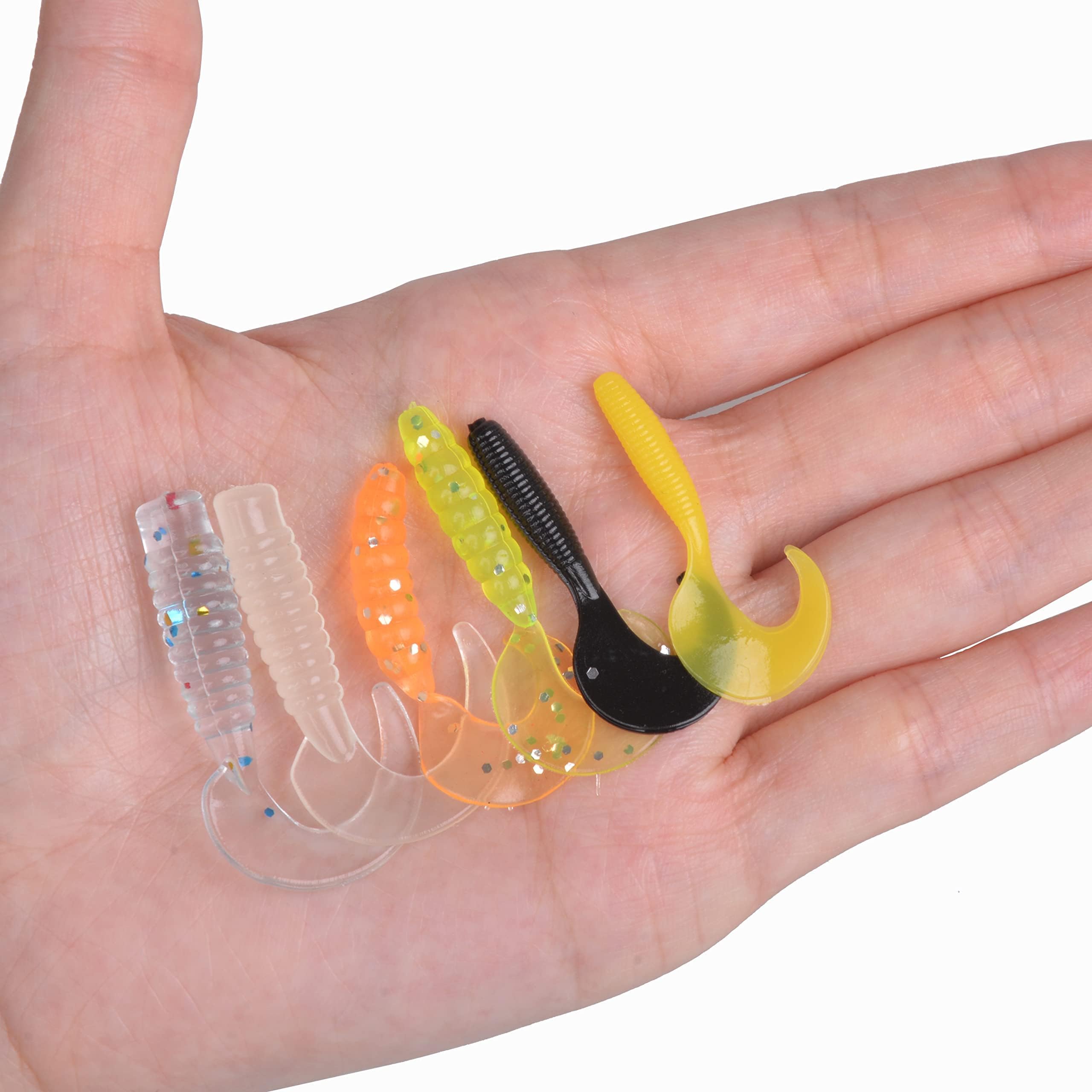 All-in-one soft plastic lures kit for bass, trout and panfish